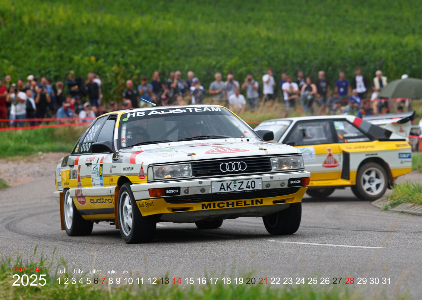 Audi Quattro Rallye Kalender 2025