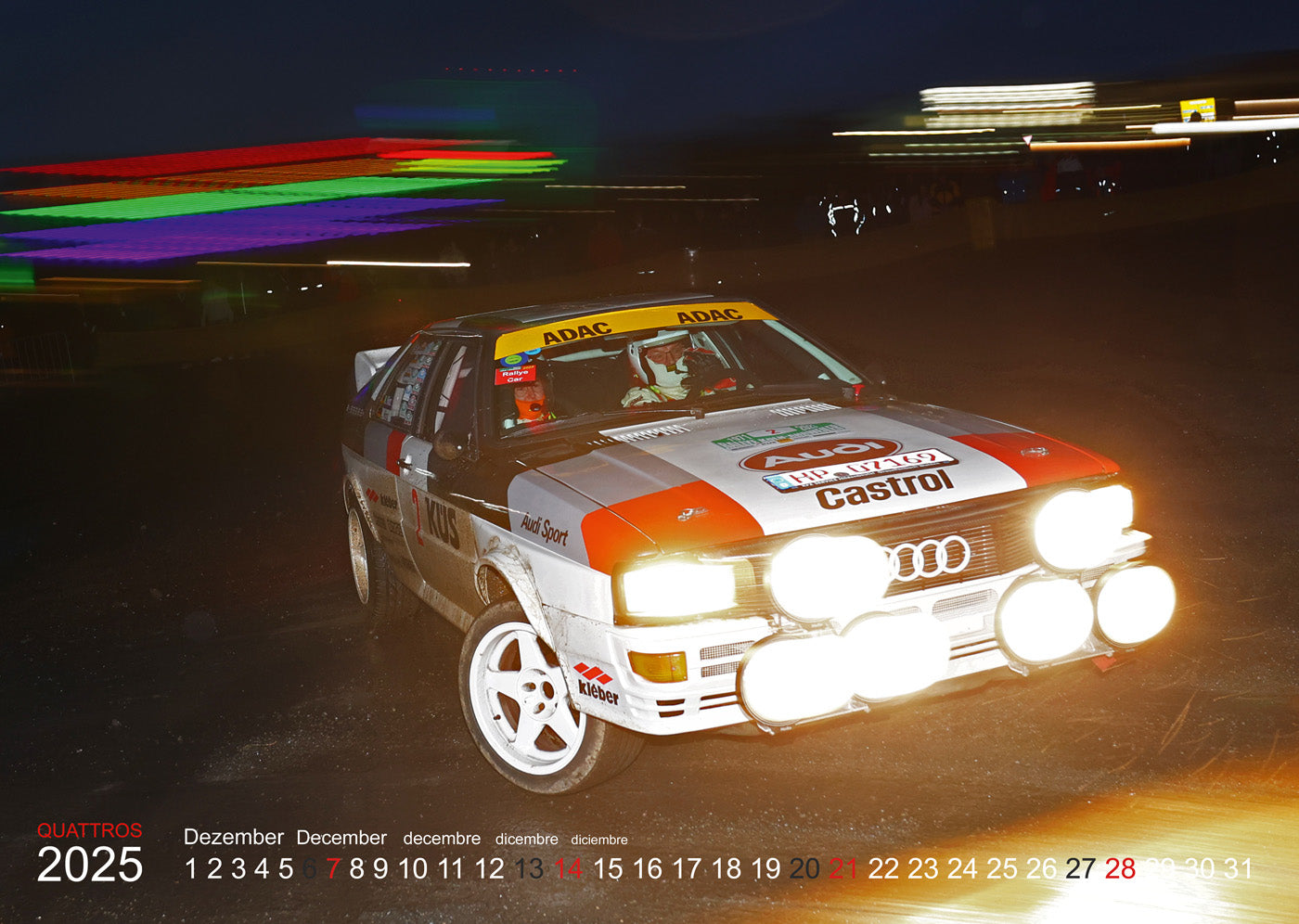 Audi Quattro Rallye Kalender 2025